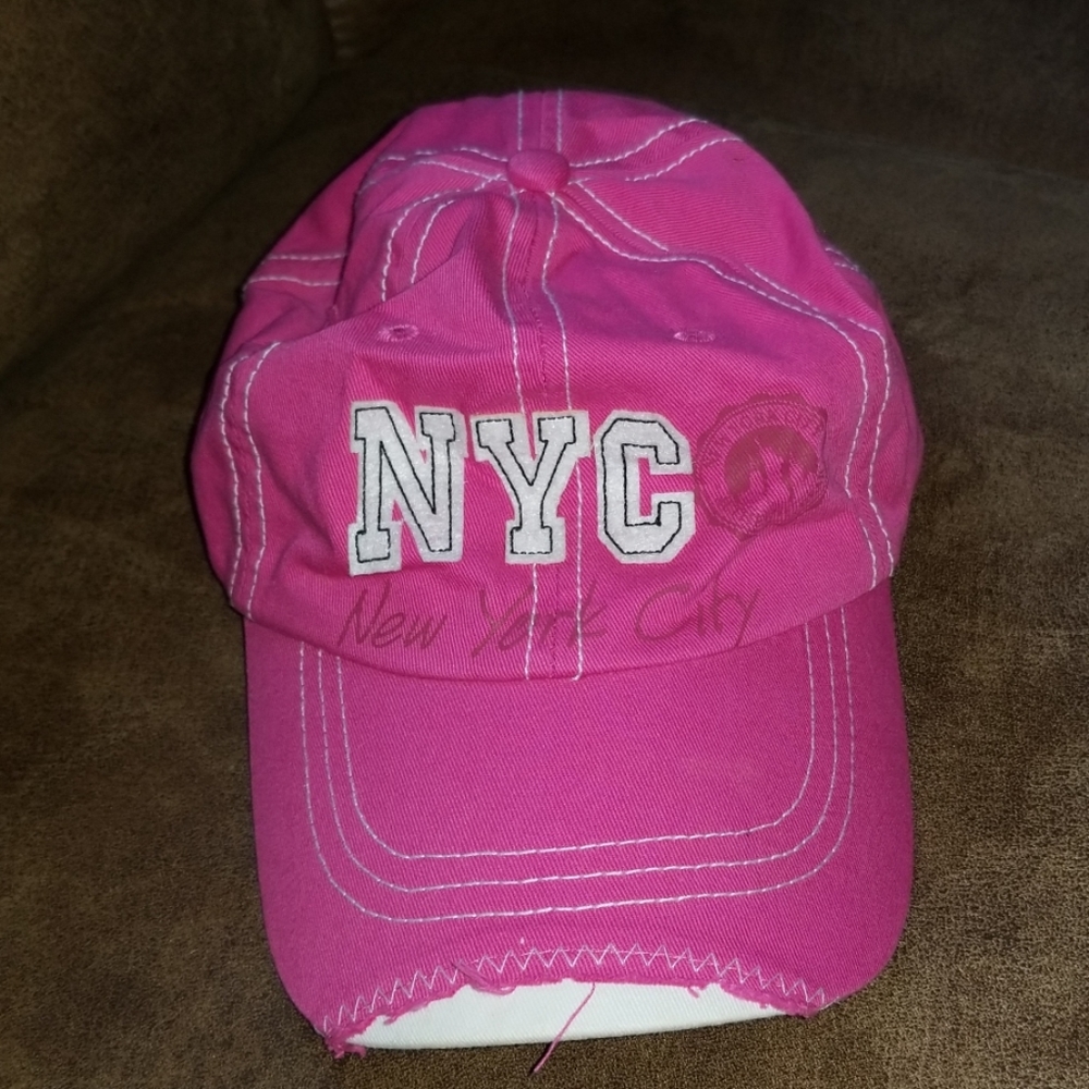 Pink New York ball cap